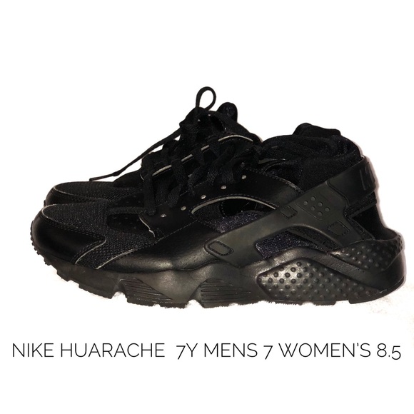 NIKE Black HUARACHE 7Y Men’s 7 Women’s 8.5 EUC NIKE Black HUARACHE 7Y Men’s 7 Women’s 8.5 EUC